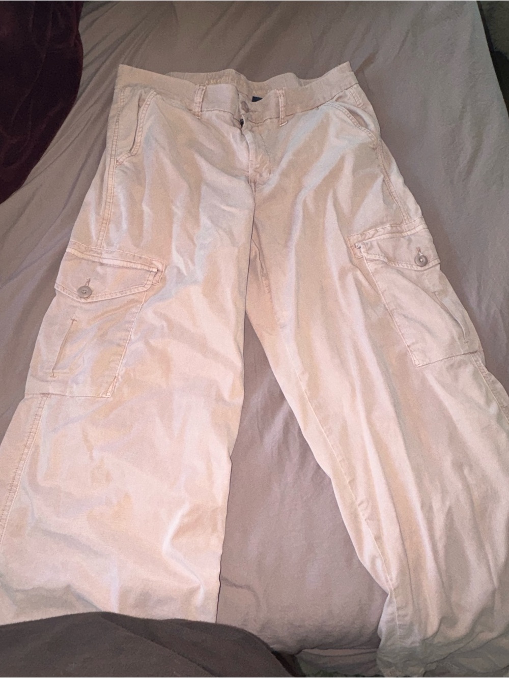 Light Mauve/ Cream Cargo Pants